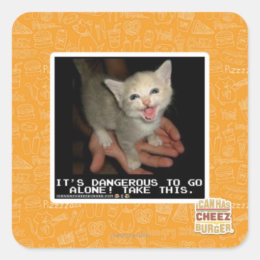 Gevaarlijk Vierkante Sticker (Voorkant)