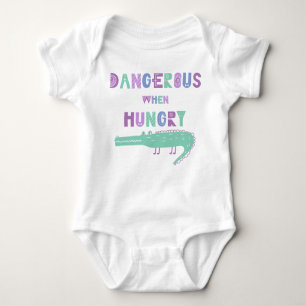 Gevaarlijk wanneer een hongerig baby alligator-bab romper