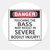 Gevaarlijke aanslag ronde sticker (Voorkant)