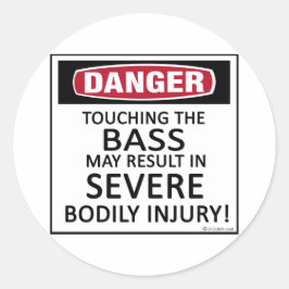 Gevaarlijke aanslag ronde sticker