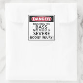 Gevaarlijke aanslag ronde sticker (Tas)