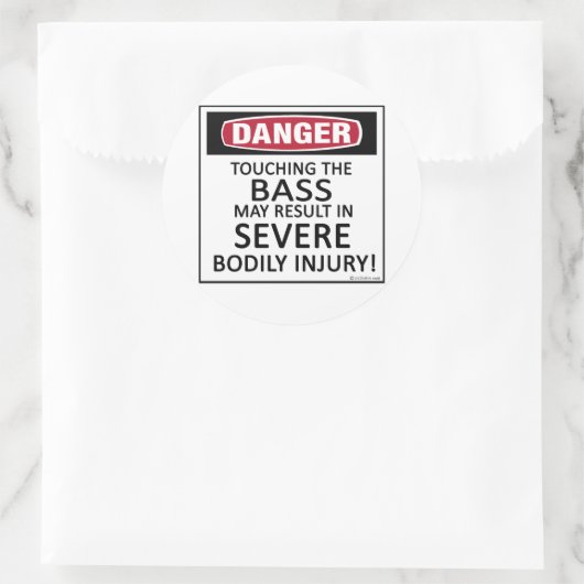 Gevaarlijke aanslag ronde sticker (Tas)