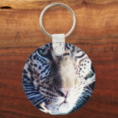 Gevaarlijke Amur Leopard-sleutelhanger Sleutelhanger (Voorkant)