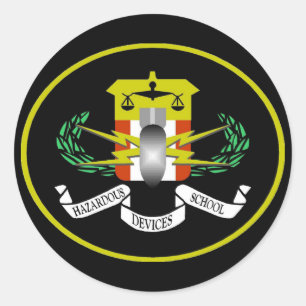 Gevaarlijke apparaten Logo Ronde Sticker
