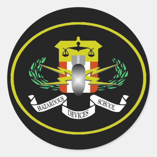 Gevaarlijke apparaten Logo Ronde Sticker (Voorkant)