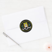 Gevaarlijke apparaten Logo Ronde Sticker (Envelop)