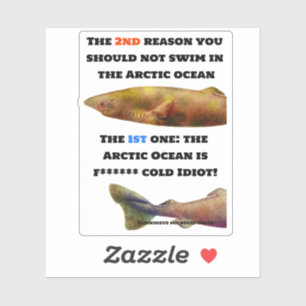 Gevaarlijke Arctische Oceaan - Groenlandse haai Sticker