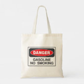 Gevaarlijke benzine geen rookbordenteken Canvas ta Tote Bag (Achterkant)