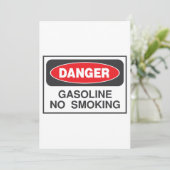 Gevaarlijke benzine geen uitnodiging tot roken (Staand voorkant)