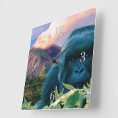 Gevaarlijke bergen Gorilla en de Afrikaanse vulkaa Vierkante Klok (Hoek)