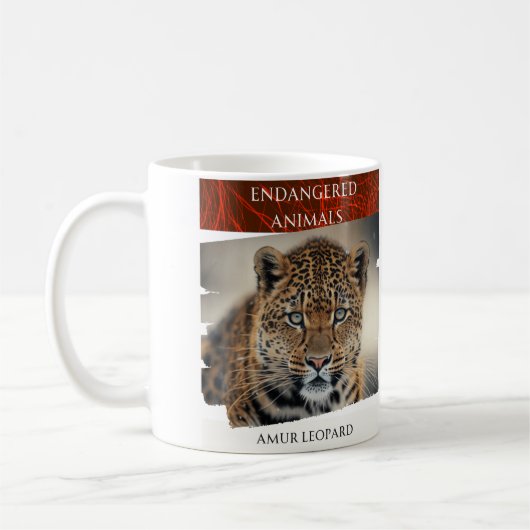 Gevaarlijke dieren - Amur Leopard Koffiemok (Links)
