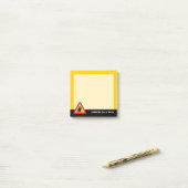 Gevaarlijke dj's op het werk post-it® notes (Op bureau)