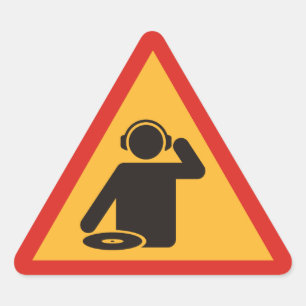 Gevaarlijke dj's op het werk sticker