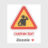 Gevaarlijke dj's op het werk sticker (Vel)