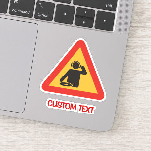 Gevaarlijke dj's op het werk sticker