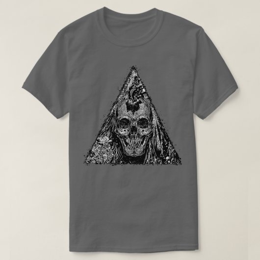 Gevaarlijke driehoek Skulls Horror Gothic Demons O T-shirt (Design voorkant)