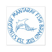 Gevaarlijke Floral Fish Manta ray Zelfinktende Stempel (Design)