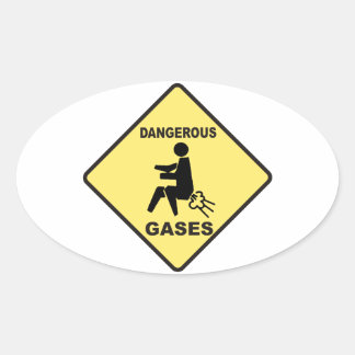 Gevaarlijke gassen ovale sticker