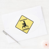 Gevaarlijke gassen ovale sticker (Envelop)
