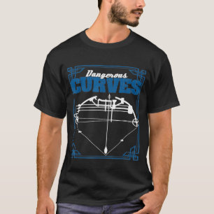 Gevaarlijke krommen archer Arrow en Bow Archery T-shirt