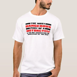 Gevaarlijke Noot Grappige Motorfiets Vuilnis Motor T-shirt