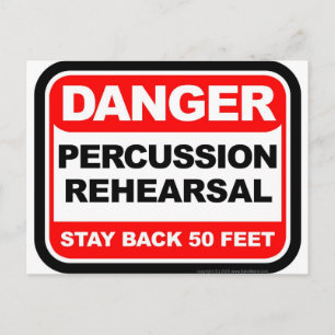 Gevaarlijke percussiesepreparatie briefkaart