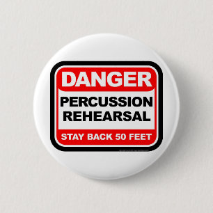 Gevaarlijke percussiesepreparatie ronde button 5,7 cm