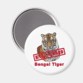 Gevaarlijke producten uit de Bengaalse tijger Magneet (Voorkant / Achterkant)