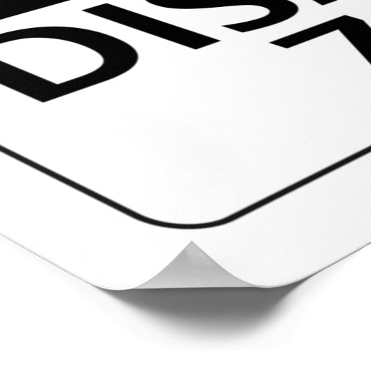 GEVAARLIJKE RAMPENZONE VERMIST FUNNY VEILIGHEID SI POSTER (Hoek)