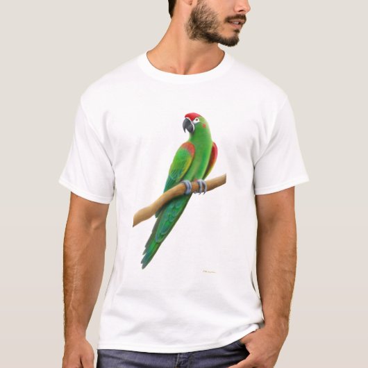 Gevaarlijke rode Macaw Parrot T-Shirt (Voorkant)