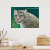 Gevaarlijke sneeuwluipaard poster (Keuken)