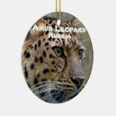 Gevaarlijke soorten Amur Leopard Keramisch Ornament (Rechts)