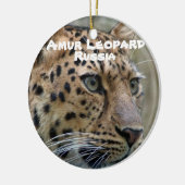 Gevaarlijke soorten Amur Leopard Keramisch Ornament (Links)