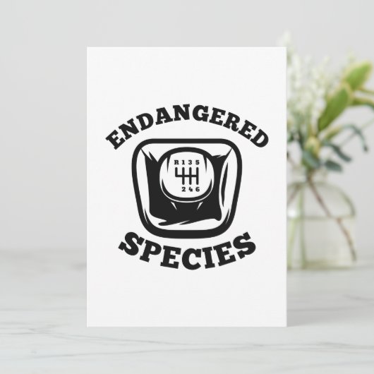 Gevaarlijke soorten bedankkaart (Staand voorkant)