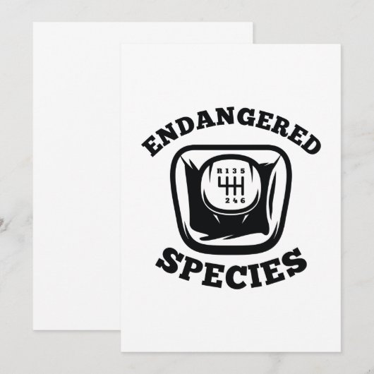 Gevaarlijke soorten bedankkaart (Voorkant / Achterkant)