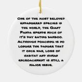 Gevaarlijke soorten Serie Giant Panda Keramisch Ornament (Achterkant)