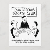 Gevaarlijke sportclub briefkaart (Voorkant)
