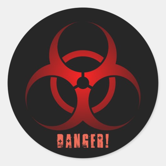 Gevaarlijke Stickers Glanzend 1½ inch (vel van 20 (Voorkant)