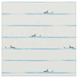 Gevaarlijke Strepen haai in de zee diep water Stof