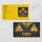 Gevaarlijke tekenen (7) visitekaartje (Voorkant / Achterkant)