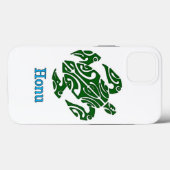 Gevaarlijke Tribale Hawaiian Green Zee Turtle Case-Mate iPhone Case (Achterkant (horizontaal))