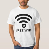 Gevaarlijke vrije WiFi T-shirt (Voorkant)