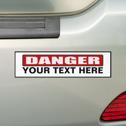Gevaarlijke waarschuwing Aangepaste Bumpersticker (Op auto)