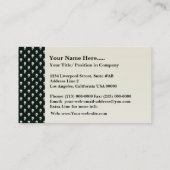 Gevaarlijke witte schedel op retrozwart oppervlak visitekaartje (Achterkant)