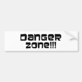 Gevaarlijke zone!!! bumpersticker (Voorkant)
