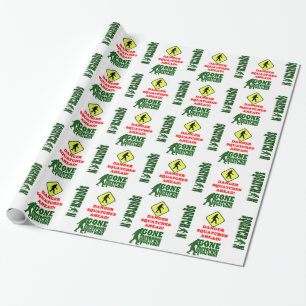 Gevaarspekken vooruit cadeaupapier