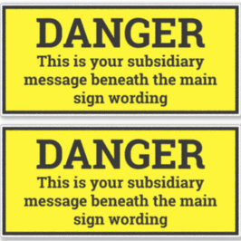 Gevaarssignalen - Twee zwarte en gele gebarentjes Sticker