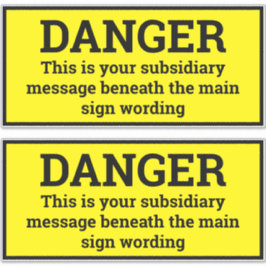 Gevaarssignalen - Twee zwarte en gele gebarentjes Sticker