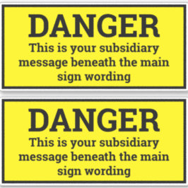 Gevaarssignalen - Twee zwarte en gele gebarentjes Sticker