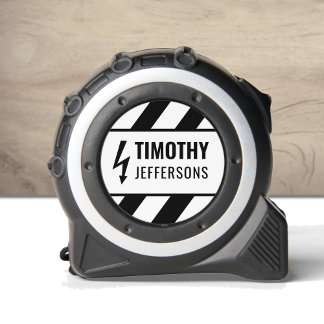 Gevaarsteken gepersonaliseerde dunne witte lijn rolmaat